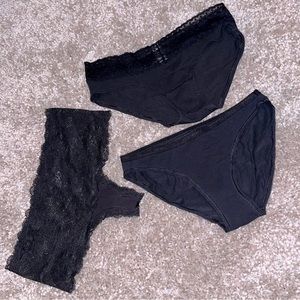 Black Victoria’s Secret panty set